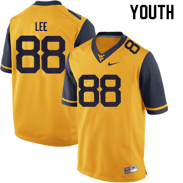 NCAA Youth Tavis Lee West Virginia Mountaineers Gold #91 Nike Stitched Football College Authentic Jersey JQ23W78ID
